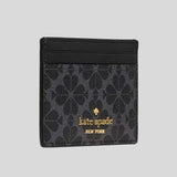 KATE SPADE Spade Flower Small Slim Card Holder Black KN761