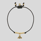 KATE SPADE Summer Daze Bee Cord Bracelet Black KO864