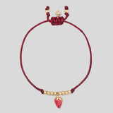 KATE SPADE Summer Daze Strawberry Cord Bracelet Red KO871