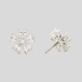 KATE SPADE You're A Gem Flower Studs Clear/Silver KO969