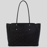 KATE SPADE Spade Flower Jacquard Large Everything Tote Black Multi KK609