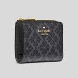 KATE SPADE Spade Flower Small L-zip Wallet Black KK894