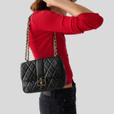 KATE SPADE Carey Quilted Small Flap Crossbody Bag Black KM708
