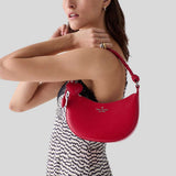 KATE SPADE Nova Braided Strap Shoulder Bag Cherry Rouge KN610