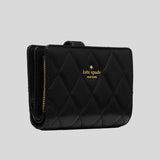 KATE SPADE Quilted Medium Bifold Wallet Black KN755