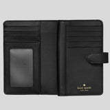 KATE SPADE Quilted Medium Bifold Wallet Black KN755