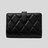 KATE SPADE Quilted Medium Bifold Wallet Black KN755