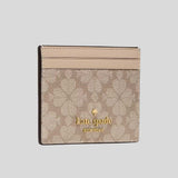 KATE SPADE Spade Flower Small Slim Card Holder Dark Beige KN761