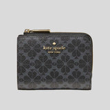 KATE SPADE Spade Flower Small L-zip Wallet Black KN768