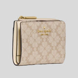 KATE SPADE Spade Flower Small L-zip Wallet Dark Beige Moon Dust KN768