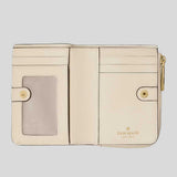 KATE SPADE Spade Flower Small L-zip Wallet Dark Beige Moon Dust KN768