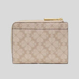KATE SPADE Spade Flower Small L-zip Wallet Dark Beige Moon Dust KN768