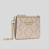 KATE SPADE Spade Flower Key Ring Card Holder Dark Beige KN773