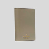 KATE SPADE Saffiano Leather Passport Holder Oyster Shell KN778