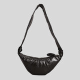 LEMAIRE Small Croissant Bag Coated Cotton Truffle BG0003LF1329
