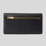 FERRAGAMO Gancini Continental Wallet Black 726510