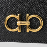FERRAGAMO Gancini Continental Wallet Black 726510
