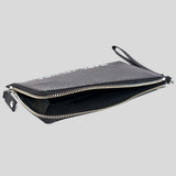 MARC JACOBS Pebble Leather Wristlet Wallet Black 4R3SCP028S02