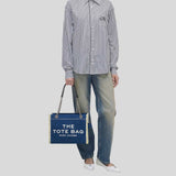 MARC JACOBS The Denim Chain Medium Tote Bag Dark Wash 2F4HTT018H05