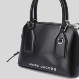 MARC JACOBS Small Leather Dome Satchel Crossbody Bag Black 4S4HSC003H02