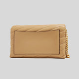 TORY BURCH Kira Chevron Chain Wallet Desert Dune 90343