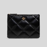 TORY BURCH Kira Diamond Quilt Pouch Black 162144