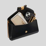 KATE SPADE Morgan Bow Embellished Envelope Flap Crossbody Bag Black KF927