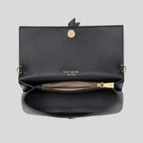 KATE SPADE Knott Flap Chain Crossbody Bag Black KH154
