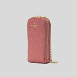 KATE SPADE Carey Quilted Studded Phone Chain Crossbody Pomegranate KL818