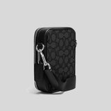 COACH Stanton Crossbody In Signature Jacquard Black CH097
