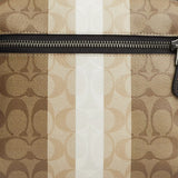COACH West Backpack In Blocked Signature Canvas With Varsity Stripe Khaki Multi CQ629