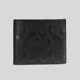 COACH Men's 3 In 1 Wallet In Signature Leather Black CR957
