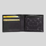 COACH Men's 3 In 1 Wallet In Signature Leather Black CR957