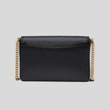 KATE SPADE Morgan Bow Embellished Flap Chain Wallet Black KA386