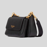 KATE SPADE Double Up Pebbled Leather Crossbody Bag Black KD648
