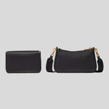 KATE SPADE Double Up Pebbled Leather Crossbody Bag Black KD648