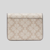 KATE SPADE Signature Spade Flower Small Bifold Wallet Dark Beige Multi KG493