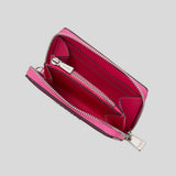 KATE SPADE Natasha Metallic Pebbled Leather Chain Compact Wristlet Bikini Pink KI722