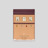 KATE SPADE Oh What Fun Gingerbread House Small Slim Cardholder KJ072