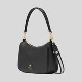 KATE SPADE Emma Pebbled Leather Medium Shoulder Bag Black KK068