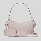 KATE SPADE Emma Pebbled Leather Medium Shoulder Bag Cozy Grey KK068