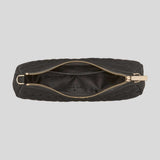 KATE SPADE Spade Flower Quilted Fabric Convertible Crossbody Bag Black KK077