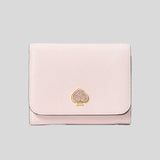 KATE SPADE Kayla Embellished Hardware Small L-Zip Wallet Powdered Sugar KK113