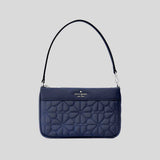 KATE SPADE Spade Flower Quilted Fabric Convertible Wristlet Parisian Navy KK255