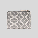 KATE SPADE Spade Flower Small L-zip Wallet Black Multi KK894