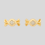 KATE SPADE Treat Yourself Candy Stud Earrings Clear/Gold KL105