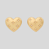 KATE SPADE My Precious Heart Studs Clear/Gold KL118
