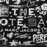 MARC JACOBS The Punk Scribble Canvas Medium Tote Bag Black Multi 2S6HTT015H02