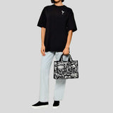 MARC JACOBS The Punk Scribble Canvas Medium Tote Bag Black Multi 2S6HTT015H02