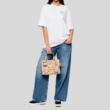 MARC JACOBS The Punk Scribble Canvas Small Tote Bag Beige Multi 2S6HTT016H02